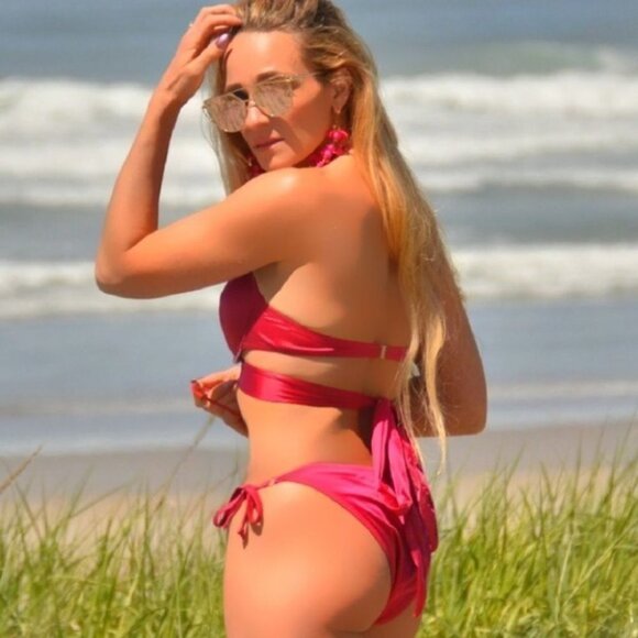 Burgundy Bikini - Picture 2 of 3